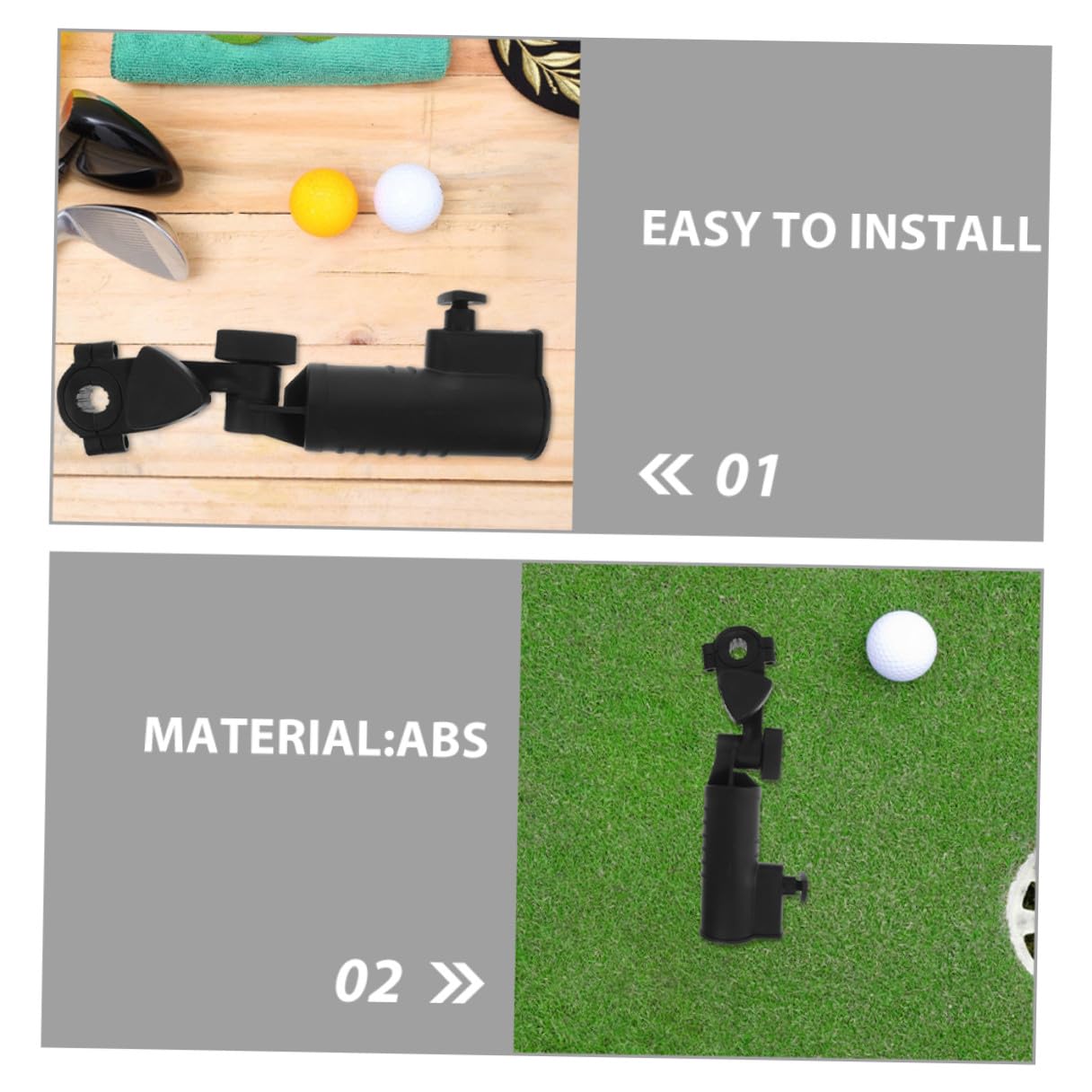 BESPORTBLE 2 Stück Verstellbarer Schirmhalter aus Robustem ABS Kunststoff Universelle Schirmklemme für Golfwagen Kinderwagen und Rollstühle Wetterfester Schirmständer für Outdoor Einsatz