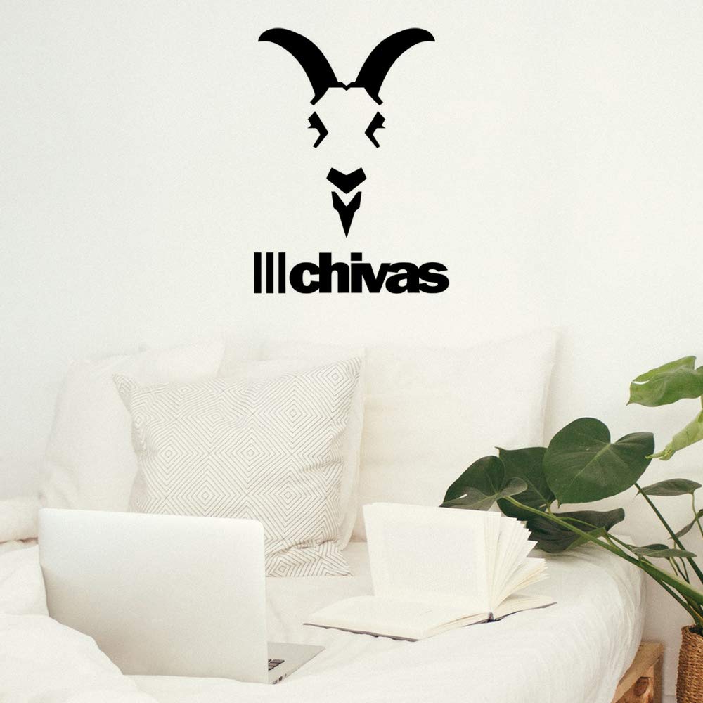 Gadgets Wrap Wall Decals 29CM Wall Stickers Black Color - (Chivas del Guadalajara Mexico Soccer Football)