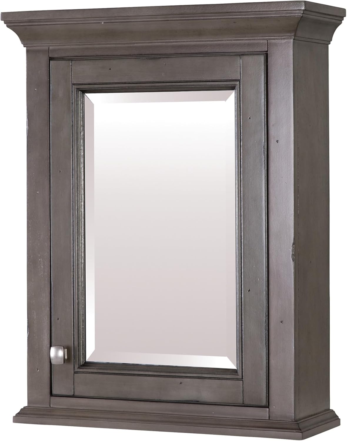 Foremost Craft + Main BAC2228 Brantley 22" x 28" Single Door Framed Medicine Cabinet with Beveled Mirror - Distressed Grey