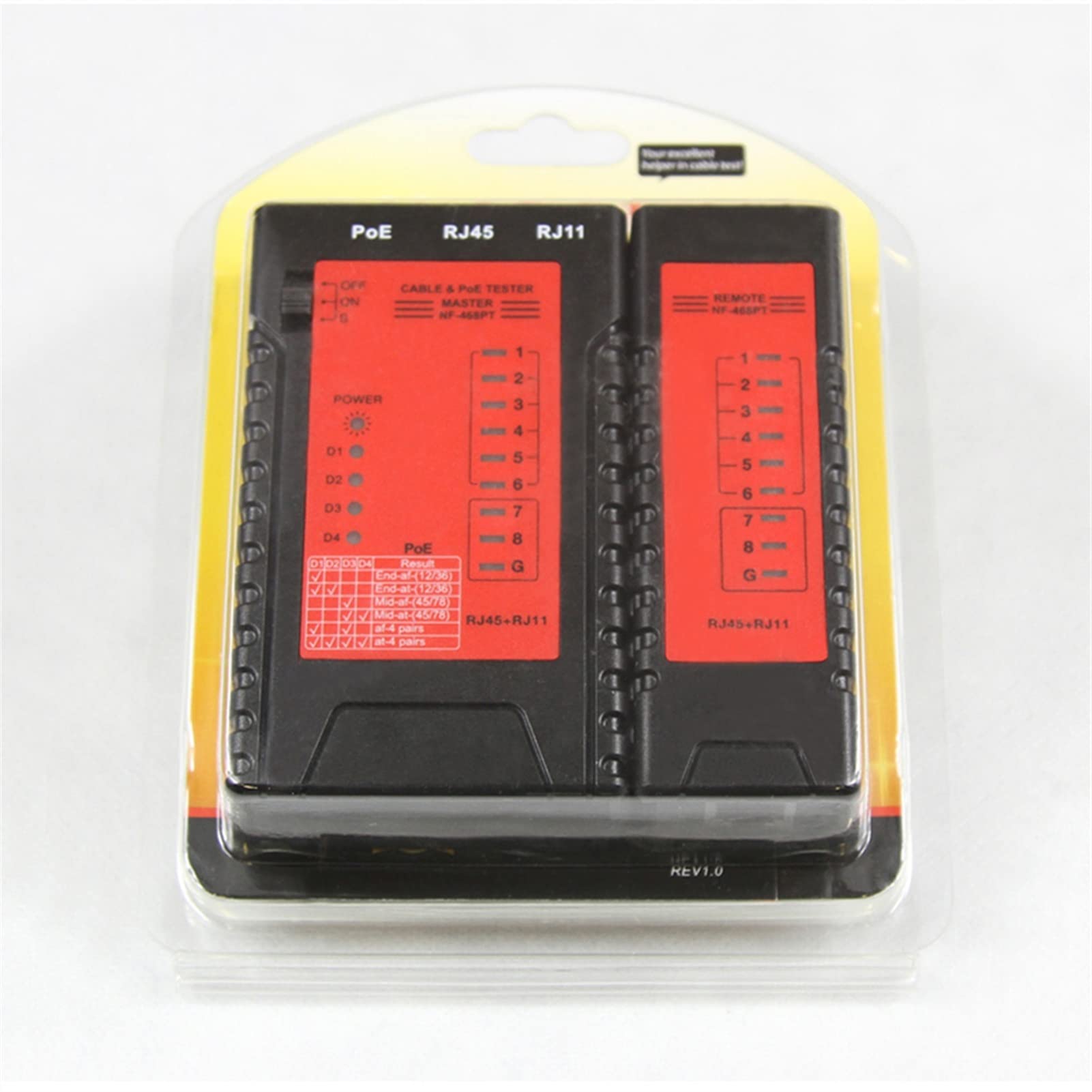 NF-468PT PoE Probador de Cables Rj45 rj11 LAN Tester Wiremap for Cables de teléfono de Red con CE/R OHS/Alcance