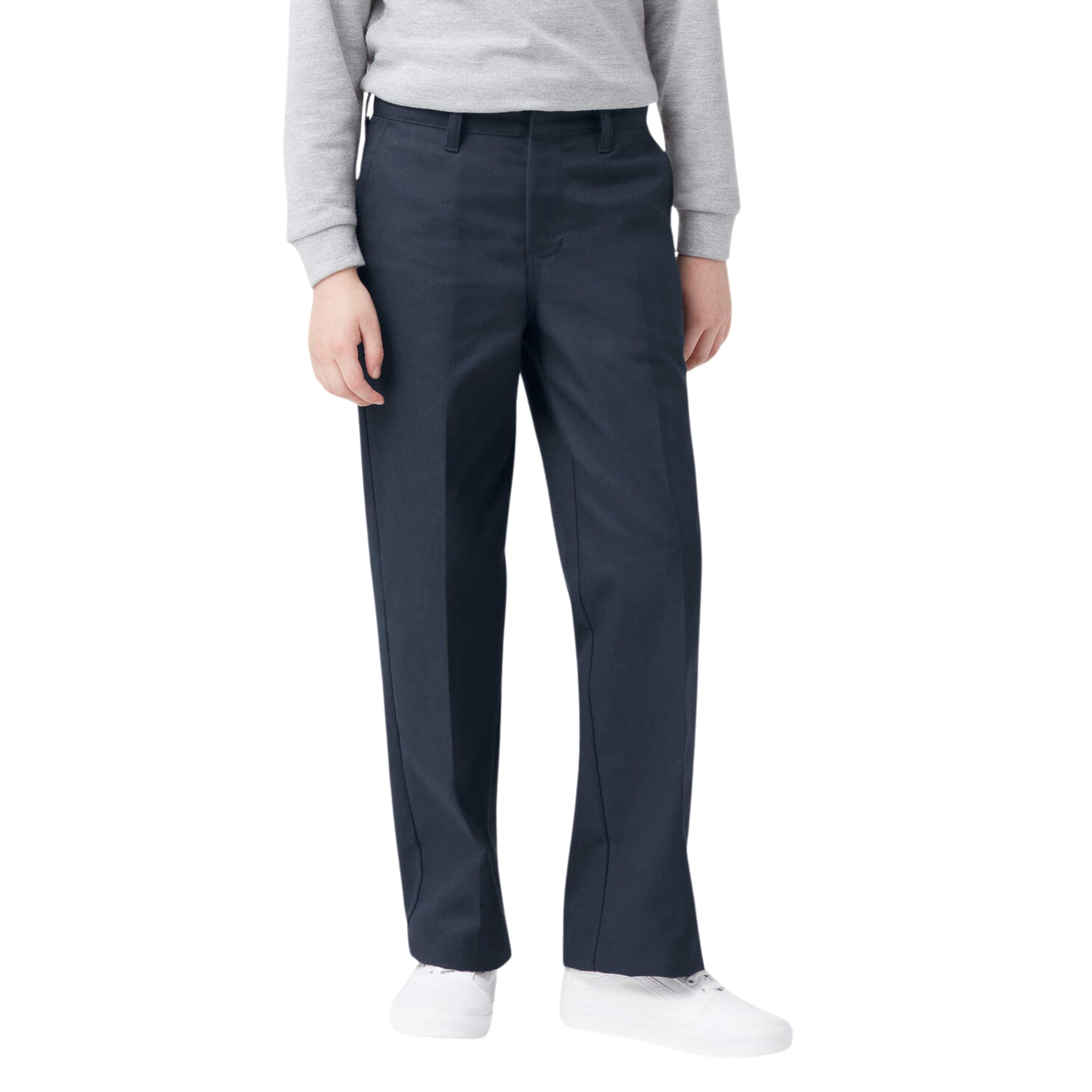 Dickies Boy's Flexwaist Flat Front Straight Leg School Uniform Pants – Adjustable Uniform Trousers for Schoolwear