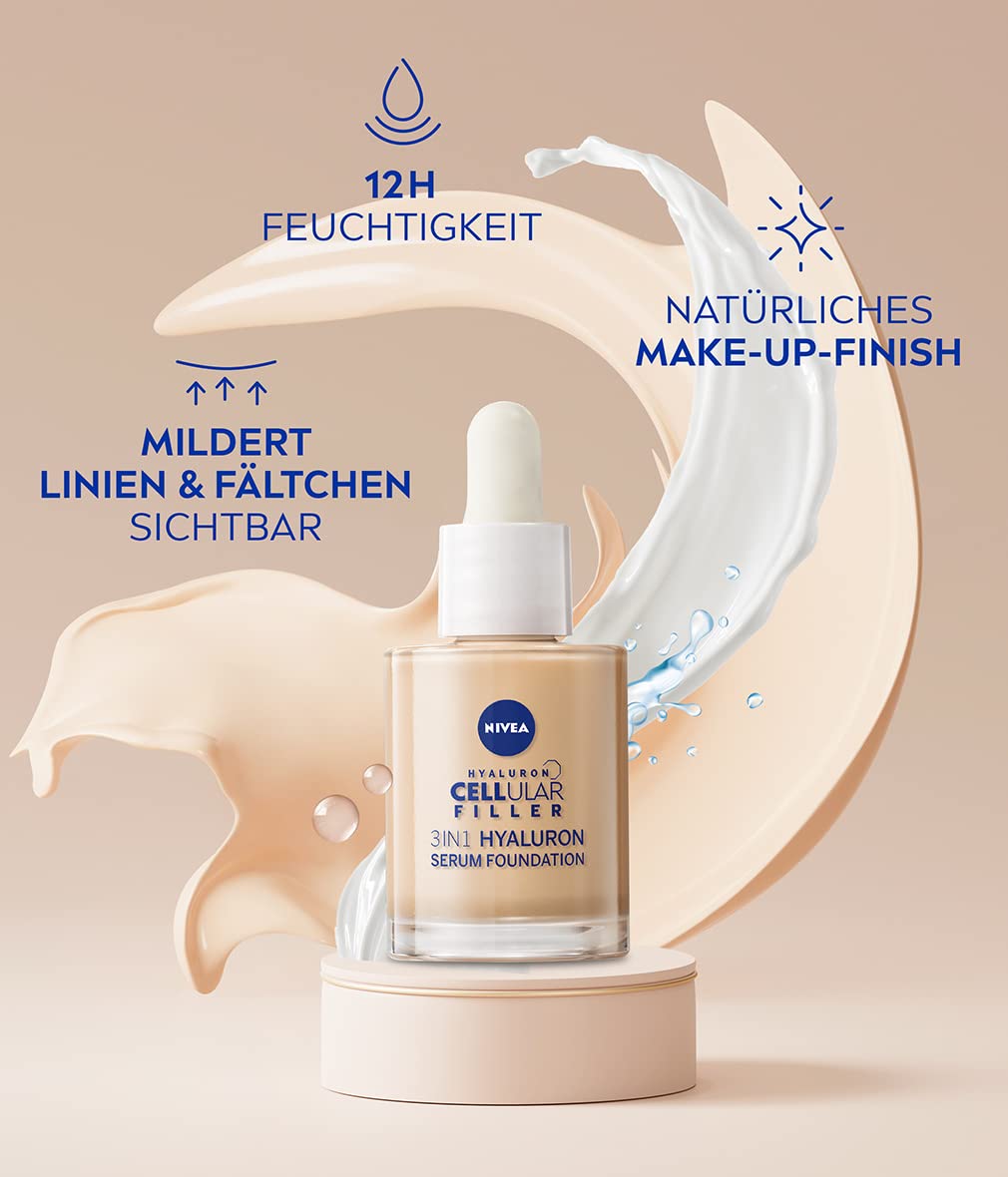NIVEA Cellular Filler 3-in-1 Hyaluronic Serum, Medium, 30 ml, 30 ml (Pack of 1) - Image 2