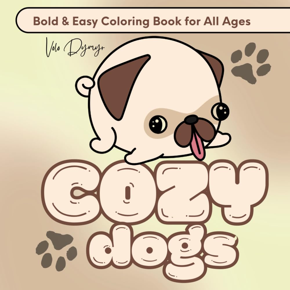 Cozy Dogs: A Kawaii Coloring Book for Stress Relief ...