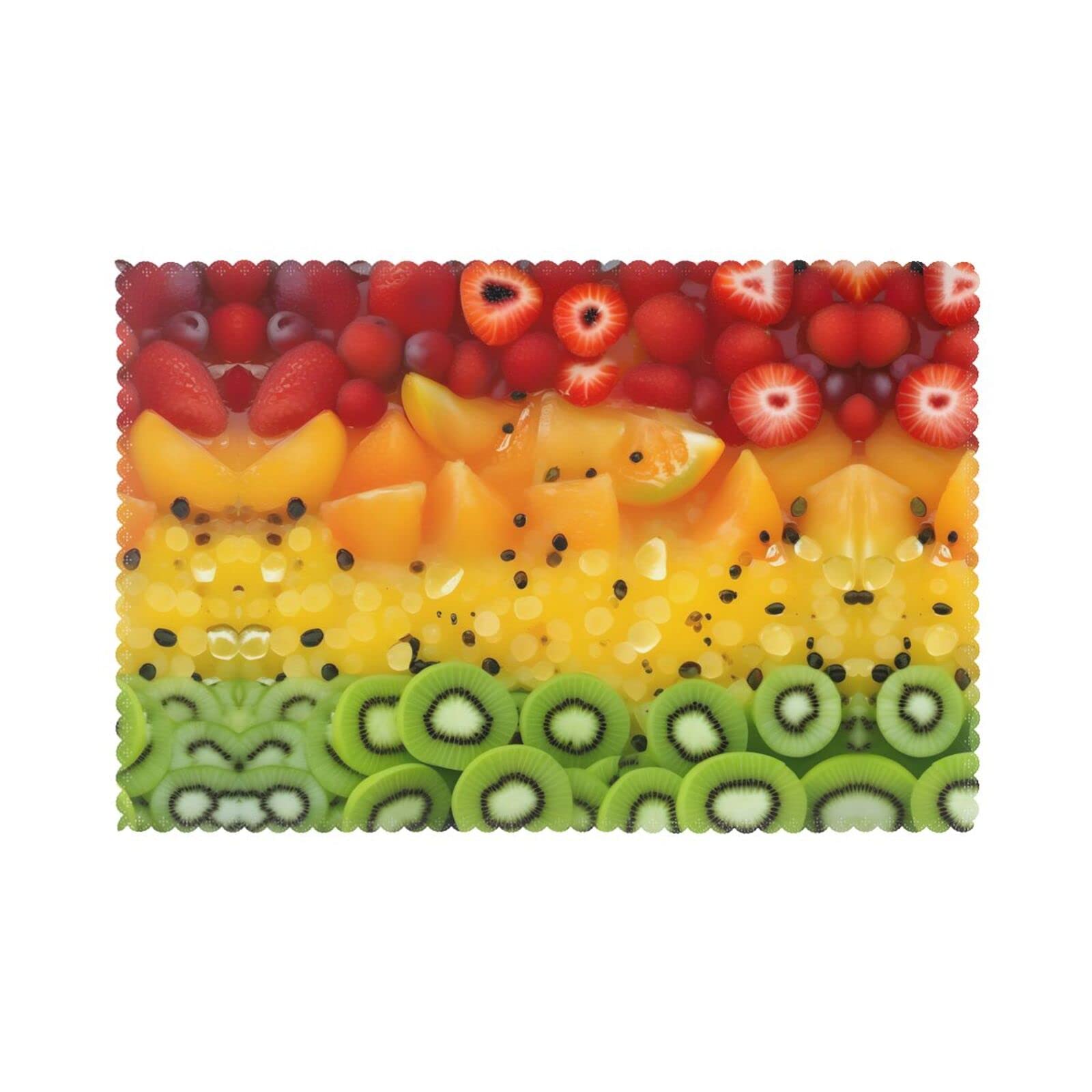 Set de table lavable Fresh Fruit lot de 6 pièces isolantes 30x45 cm pour table à manger