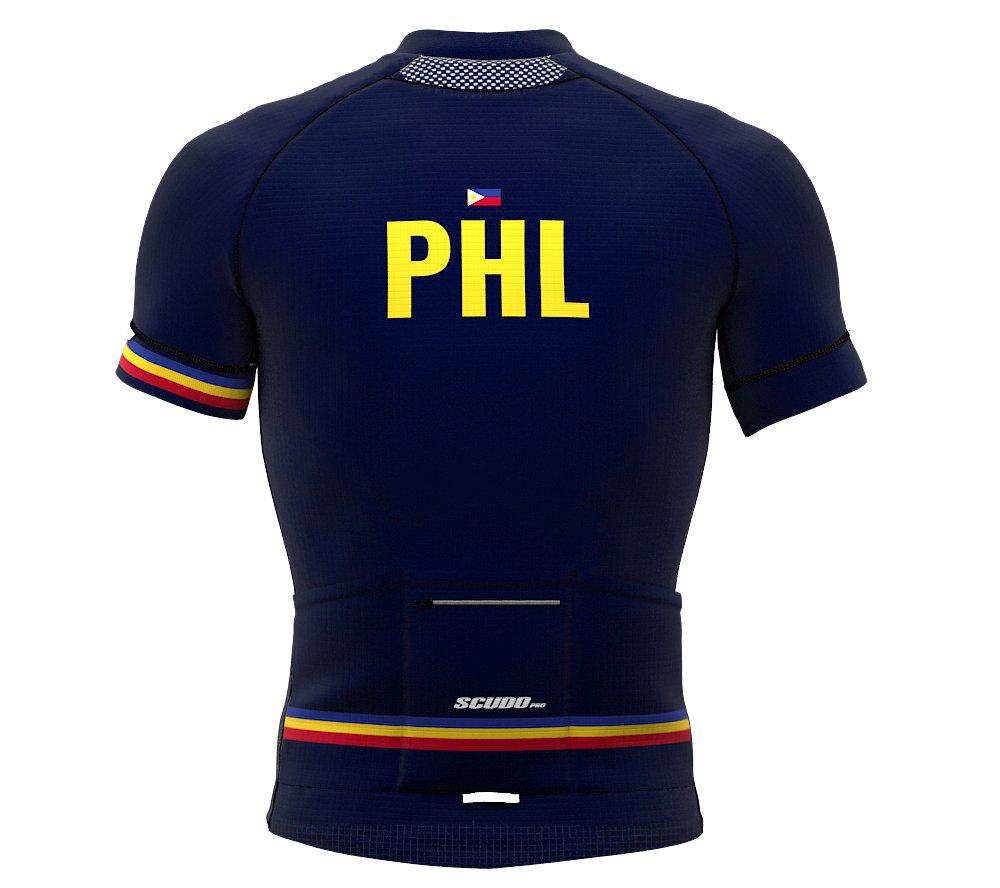 Philippines Blue Code Short Sleeve Cycling PRO Jersey for Men - Size Medium