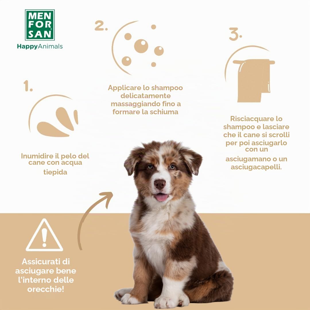 Menforsan Shampoo per Cani dal Manto Marrone, 5L, Intensifica il Colore Naturale