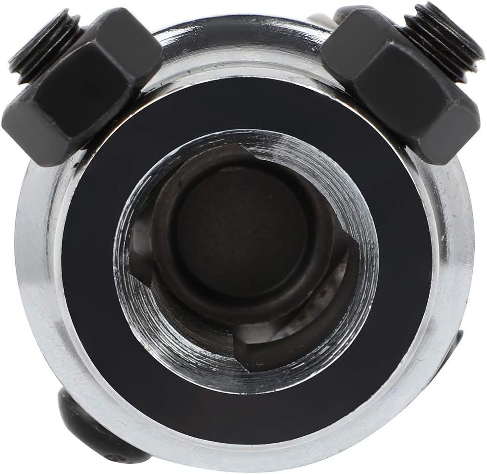 SCITOO 3/4" DD x 3/4"-36 Spline Steering Shaft Universal U-Joint Black Double, 127mm Working Angle 35 Degree