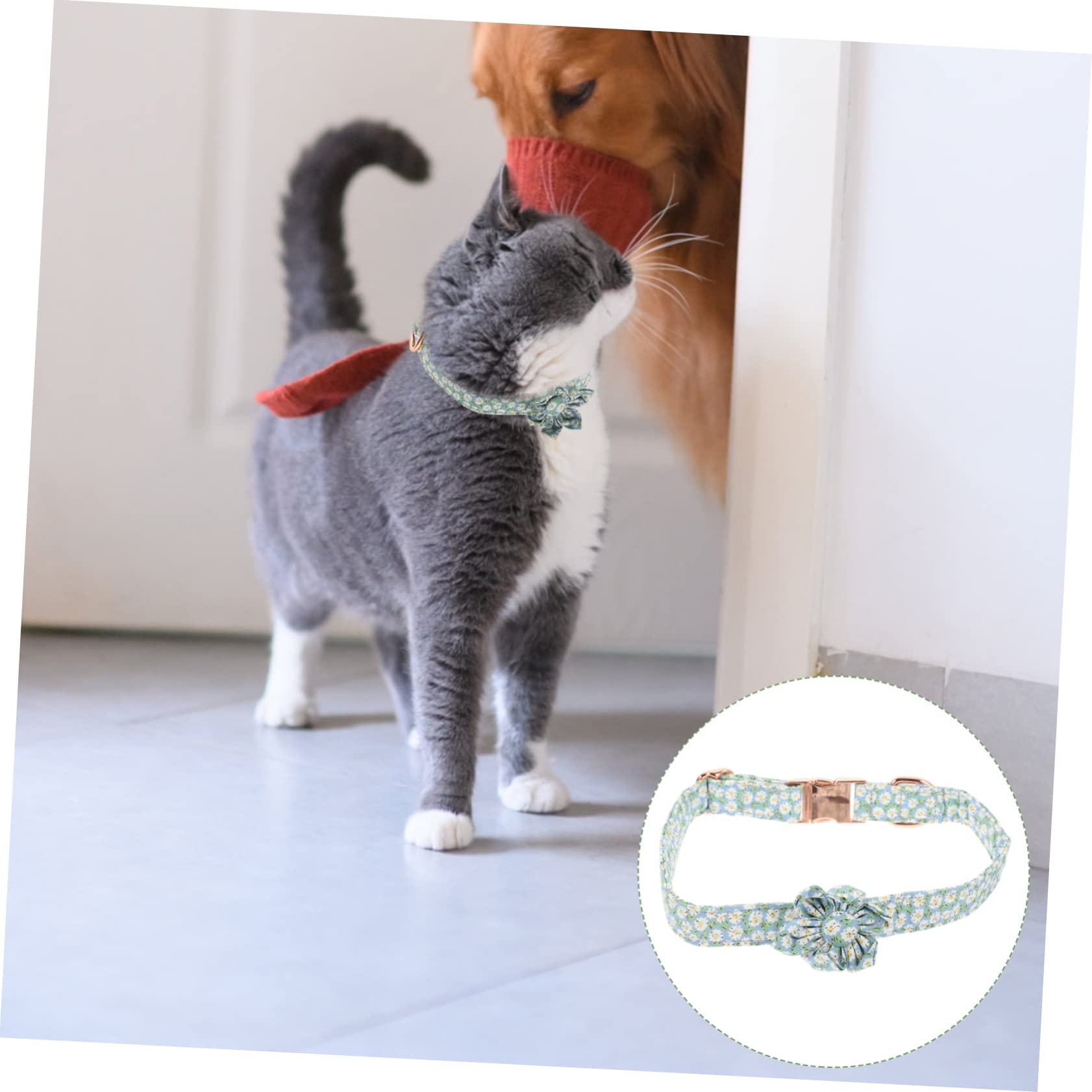 POPETPOP 5 Pezzi Regolabile Collare Per Cani Con Stampa Di Sicurezza A Forma Di Fiore Per Cuccioli