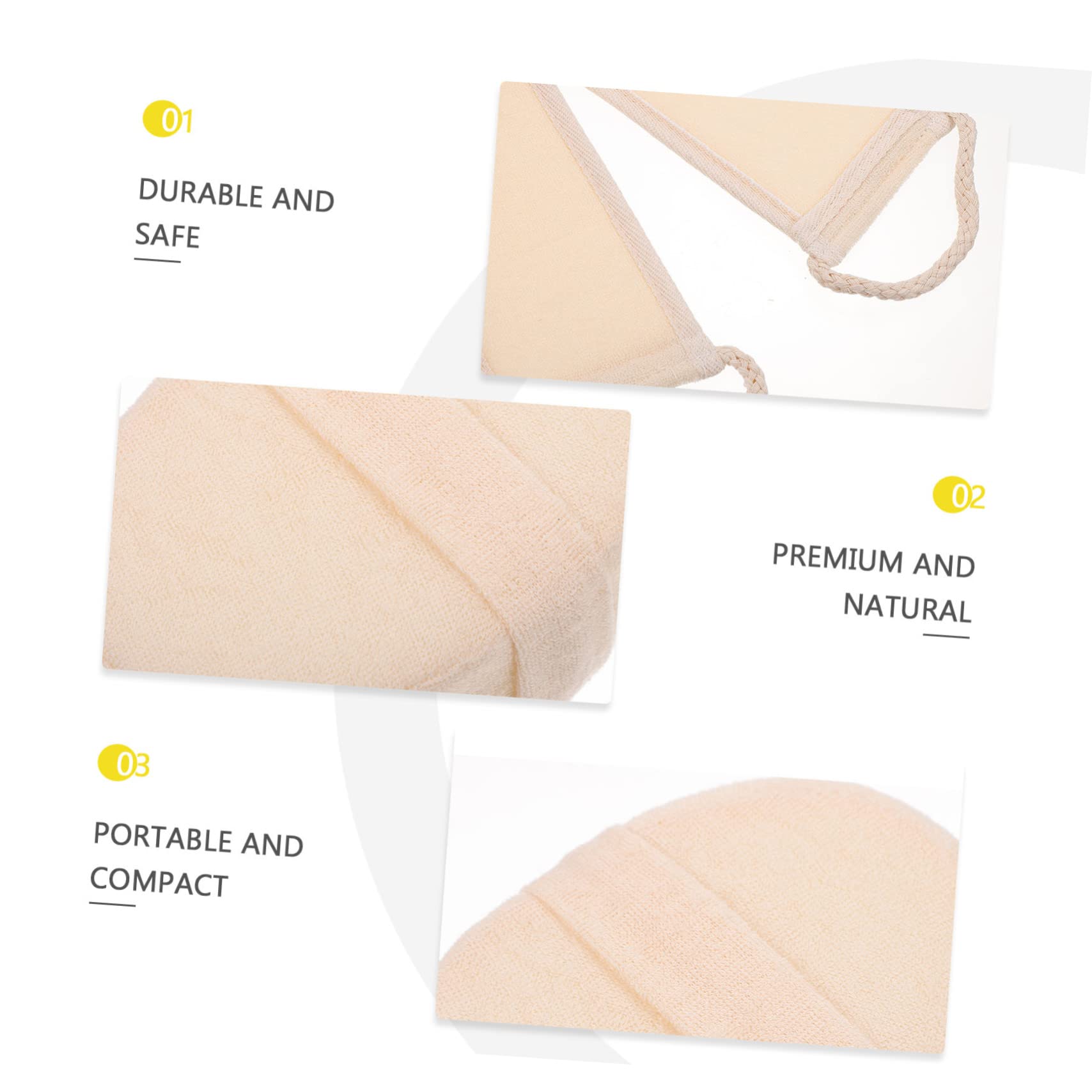 WOONEKY Guantes de Ducha Resistentes Esponja de Ducha Herramientas de Baño para Exfoliación Corporal