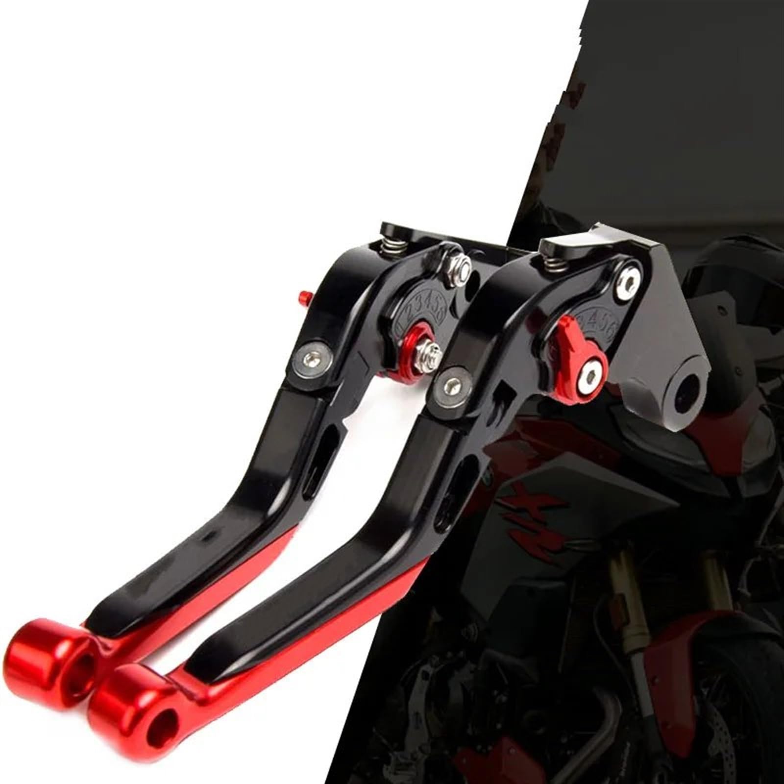 Maneta Embrague Freno Moto para BMW para F900XR para F900R 2020-2024 Accesorios De Motocicleta Palancas De Embrague De Freno Extensibles Plegables Ajustables CNC Embrague Juego Palancas(F)