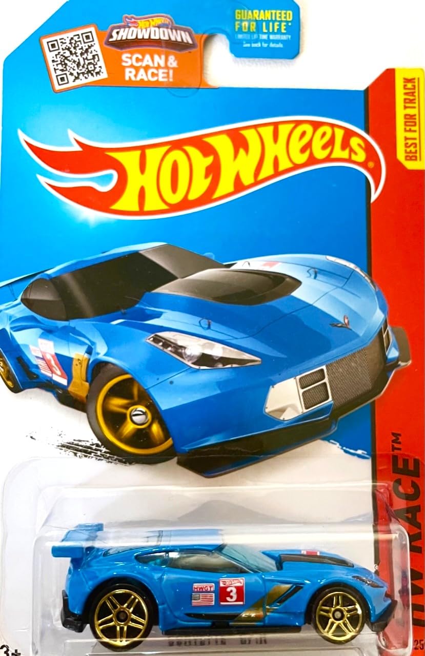 Amazon.com: Hot Wheels 2015 HW Race Corvette C7.R Blue Racing