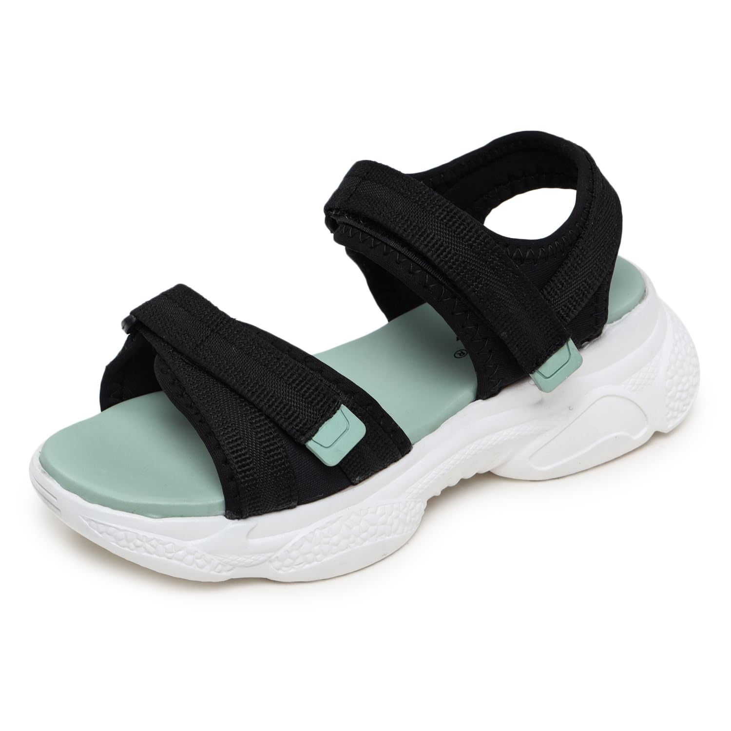 TRASE Womens Ts48-003 Sandal Black-Sea Green Sandal - 4 UK (TS48-003-BKWH-SG-04) (B0966CR4GQ) Amazon Price History, Amazon Price Tracker