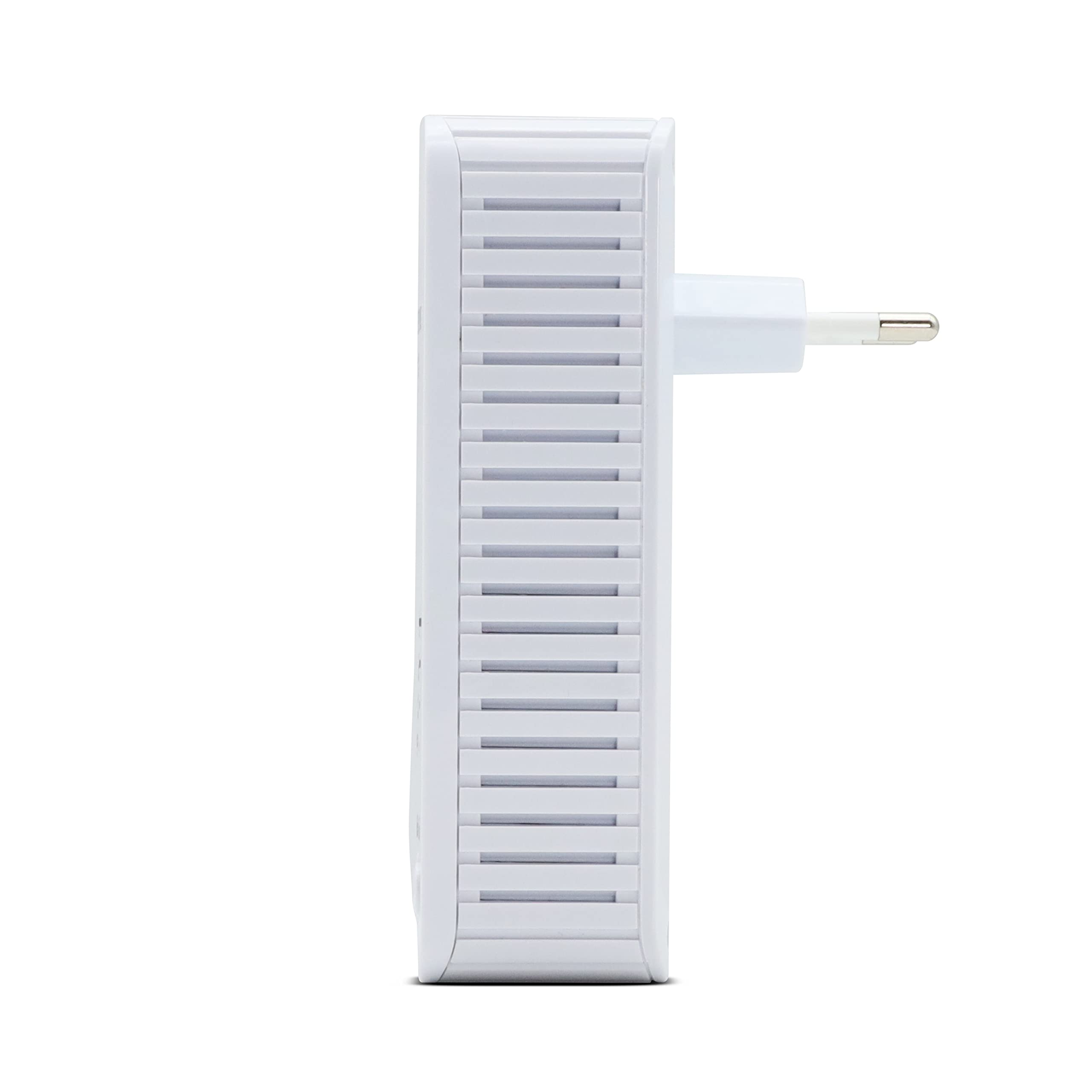 Metronic 495468 - Toma CPL Wi-FI (600 MB/s, 2 Puertos Fast Ethernet 100 MB/s, Color Blanco