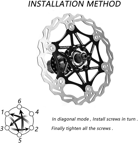 Miniatura 7 de Juego de frenos de disco de bicicleta de 6.299 in y 7.087 in con 6 pernos para bicicleta de carretera, bicicleta de montaña, MTB, BMX (aleación de