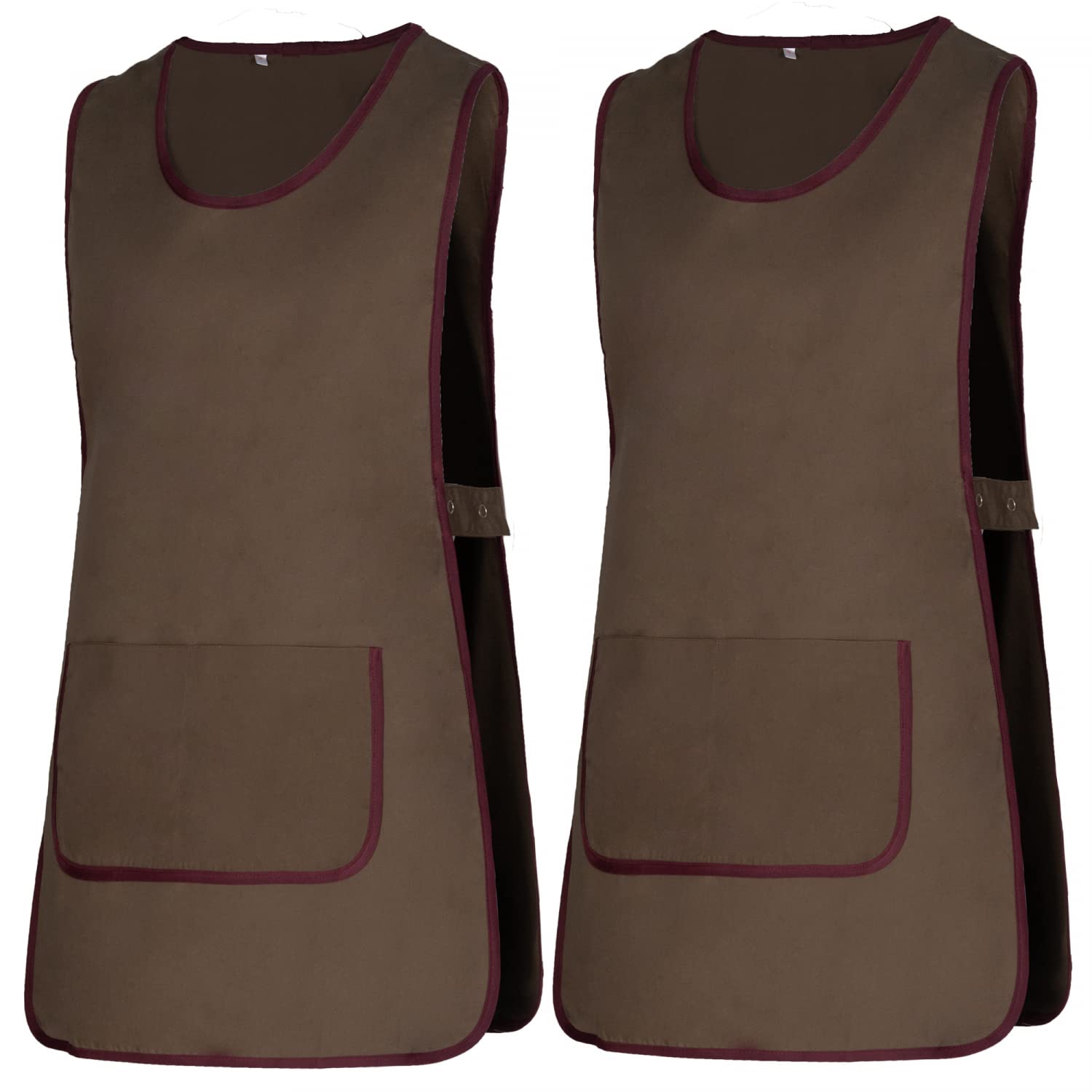 MISEMIYA - Paquete 2 Unidades - DELANTAL LIMPIEZA UNIFORME LABORAL CLINICA MÉDICOS LIMPIEZA VETERINARIA SANITARIOS HOSTELERÍA- Ref.868