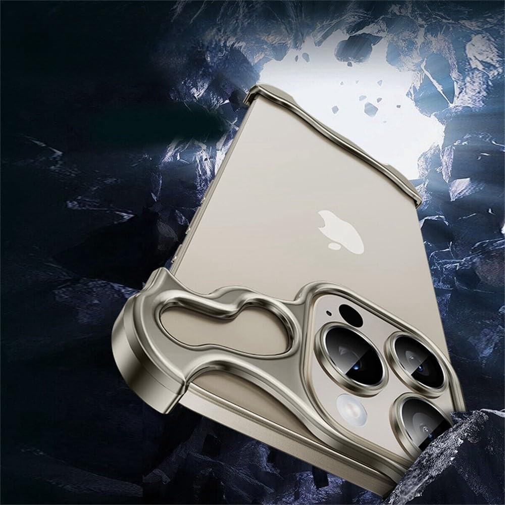 Funda de teléfono de Aluminio de Metal sin Marco con Esquinas para iPhone 15, 14 Plus, 13 Pro MAX, magnética para Proteger la Lente de la cámara, Plateada, para iPhone 13