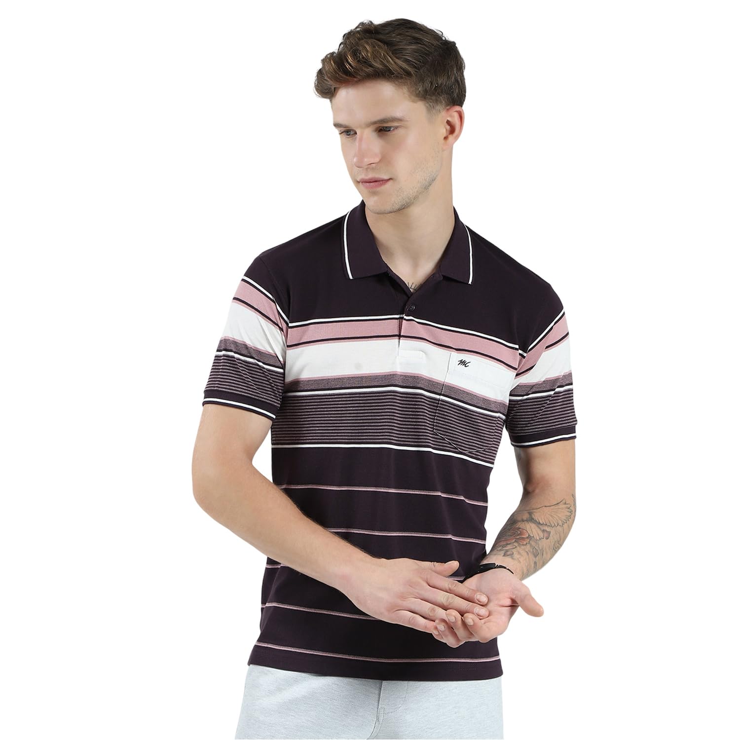 monte carlo Men's Regular Fit Striped Polo T-Shirt | Half Sleeve | Collared Neck | Casual Wear T Shirt for Men's-picture-18