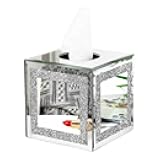 BKNROIHB Luxurious Mirror Tissue Box Cover for Living Room, Bedroom, Bathroom, Office Silver Mirror Decorative Holder