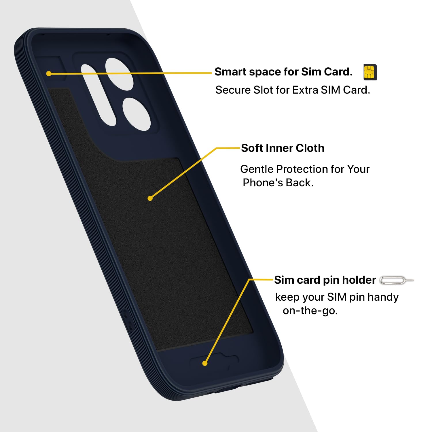 Realme P4s Case - Blue Silicone Cover -6