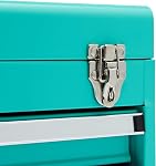 AmazonBasics 2-Drawer Poitrine de l'organisation en acier lourd avec ouverture à billes - Finition enduite de poudre turquoise