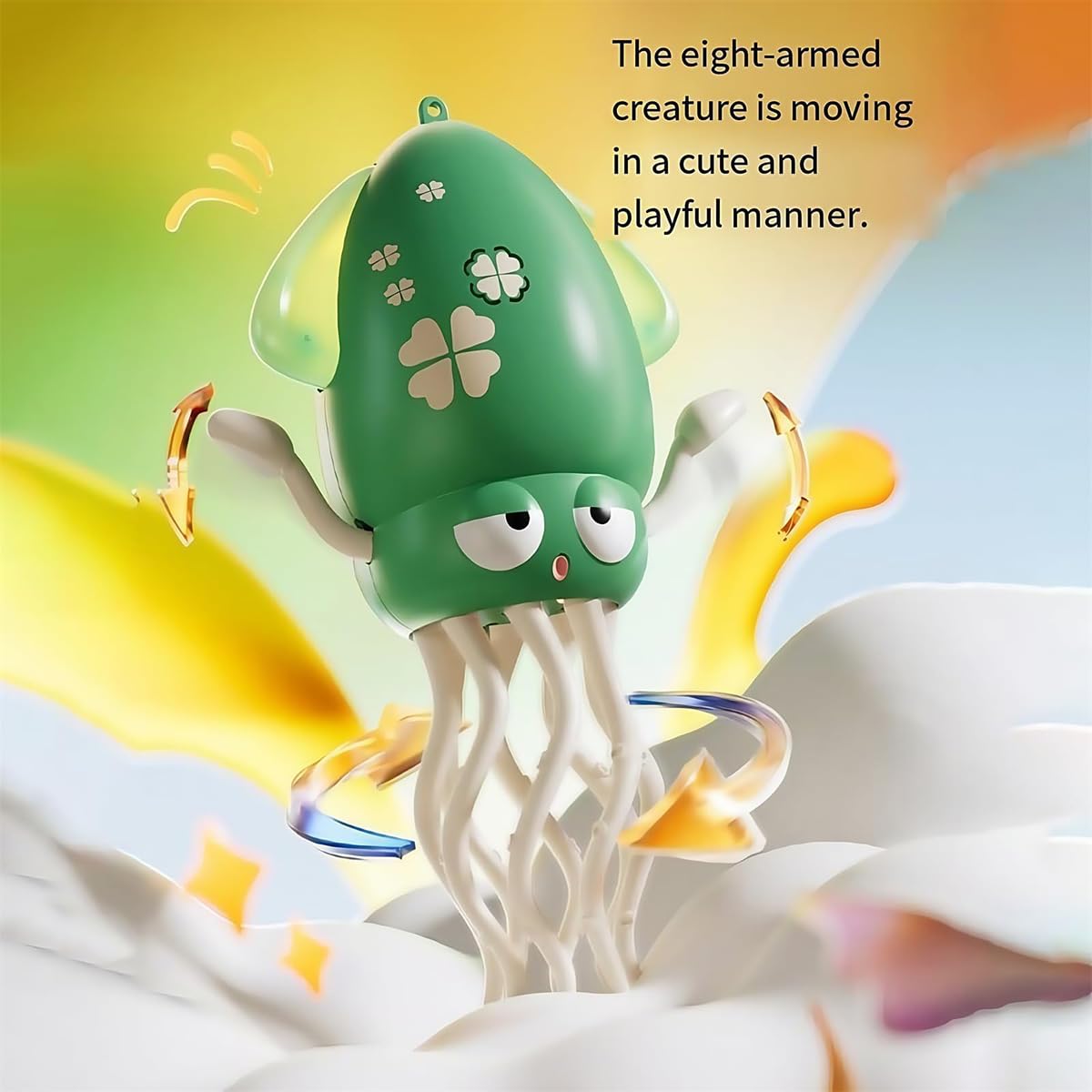 Jouet Poulpe Dansant Électrique – Magic Dancing Octopus Avec LED, Musique, Évitement D'Obstacles – Cadeau Enfant, Jeu De Pêche Inclus
