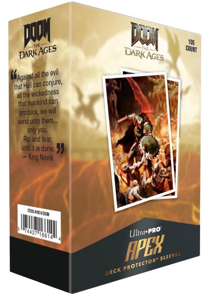 Amazon.com: Ultra Pro Card Sleeves Doom The Dark Ages 105ct APEX