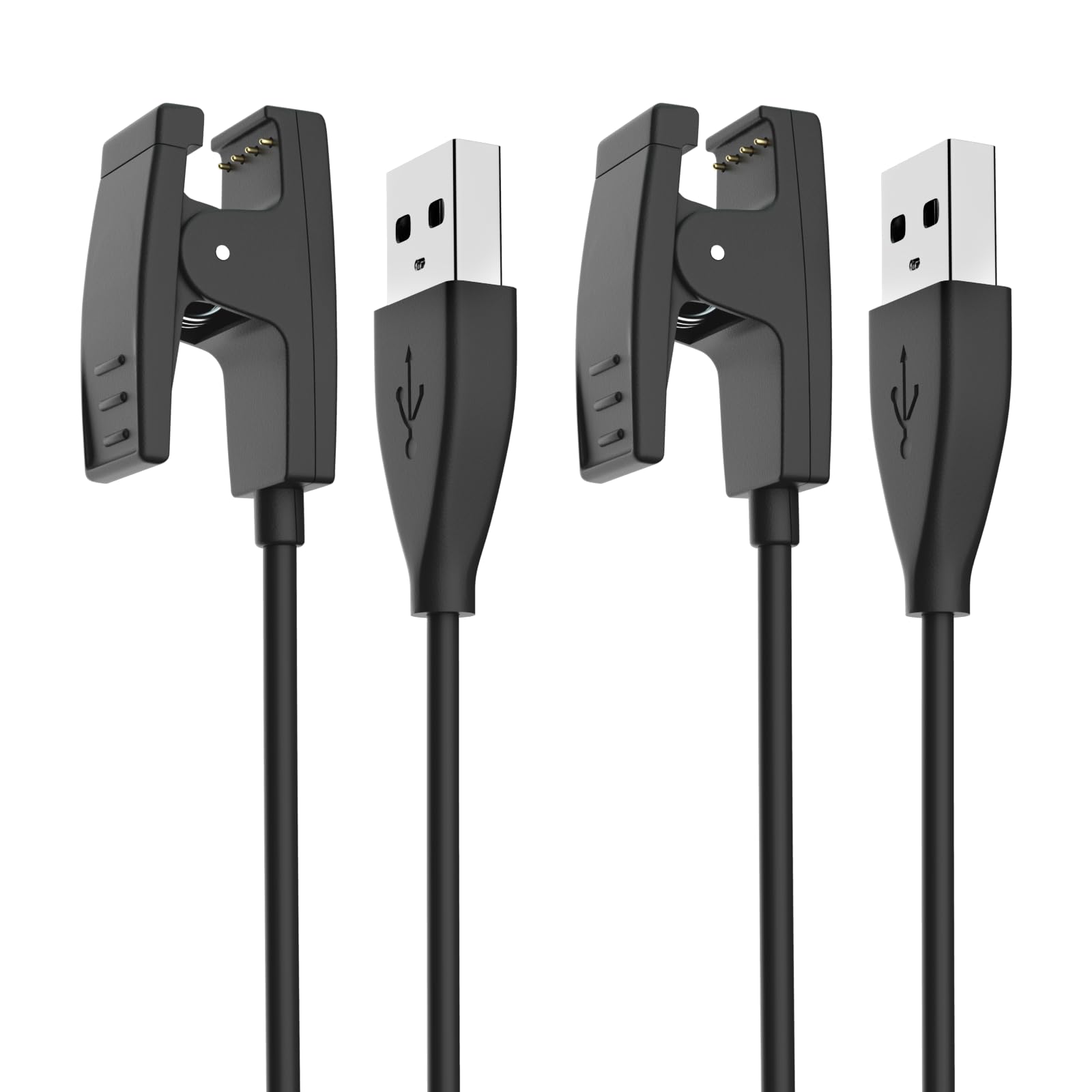 Dismau 2Pack Charging Clip for Garmin Approach S20/G10 Forerunner 235/35/64/230/630/645/645 Music/735XT/Vivomove HR/Lily/Lily 2 Replacement Charger Cable Sync Data Cable [3.3FT]