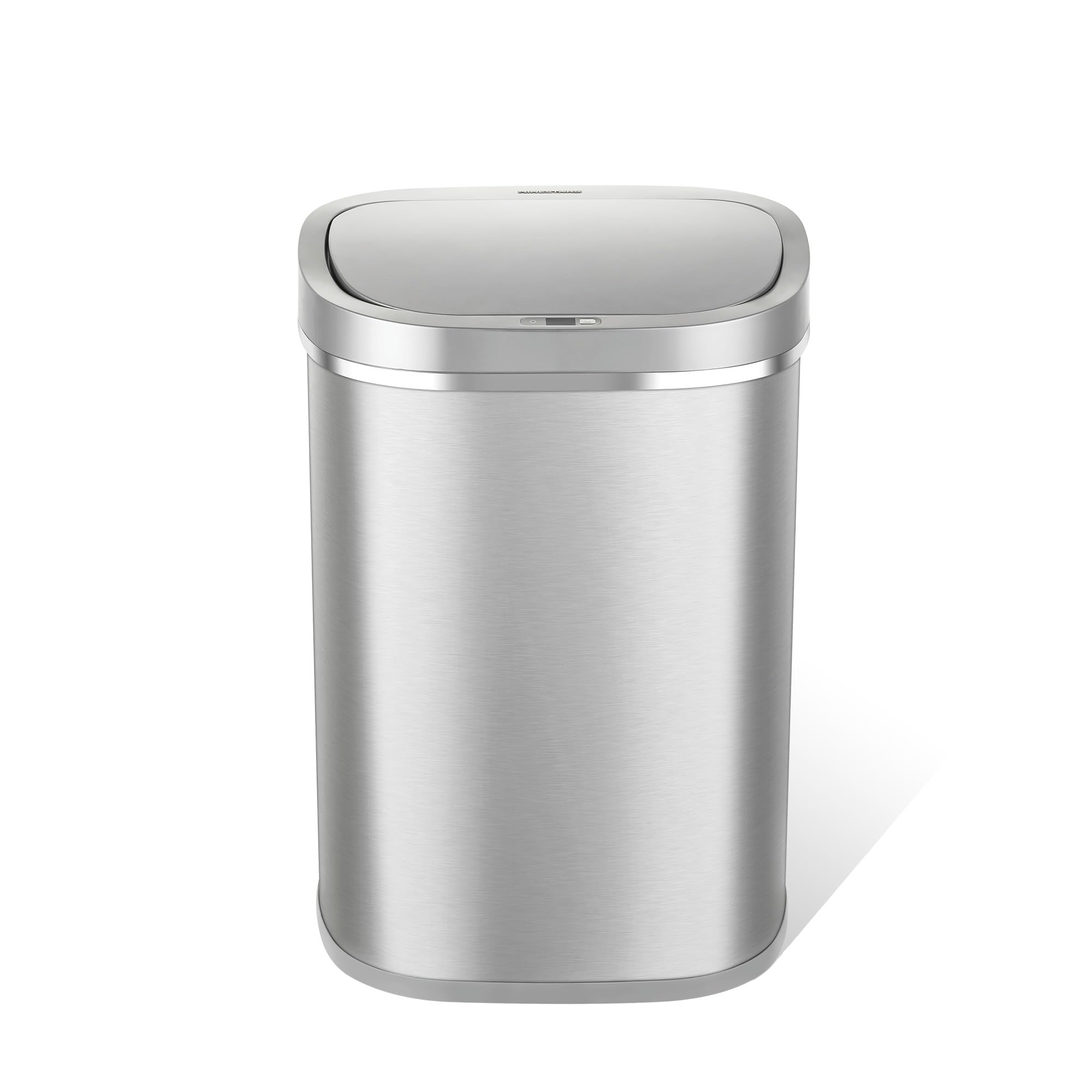 Photo 1 of **NON-FUNCTIONAL**
Ninestars DZT-80-35 Deluxe Automatic Touchless Infrared Motion Sensor Trash Can, 21 Gal 80L, Heavy Duty Stainless Steel Base (Oval, Silver/Brush Lid) Trashcan, Ss