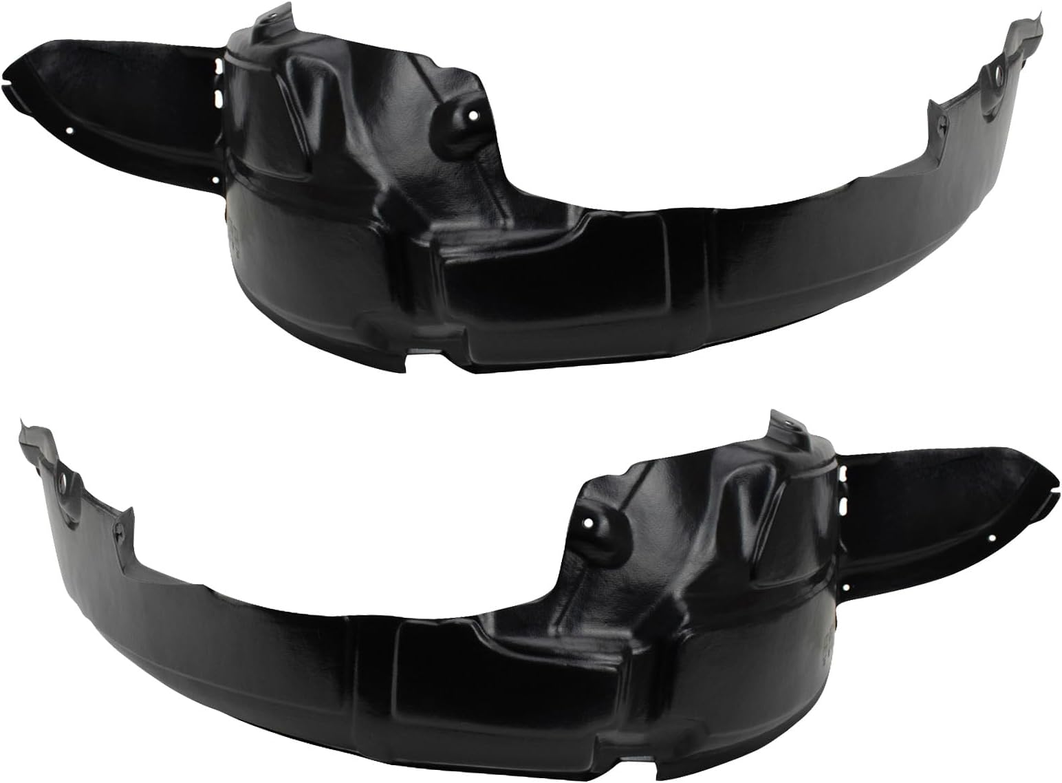 TRQ Front Inner Fender Liner Set Compatible with 2012-2013 Hyundai Accent HY1248122 HY1249122