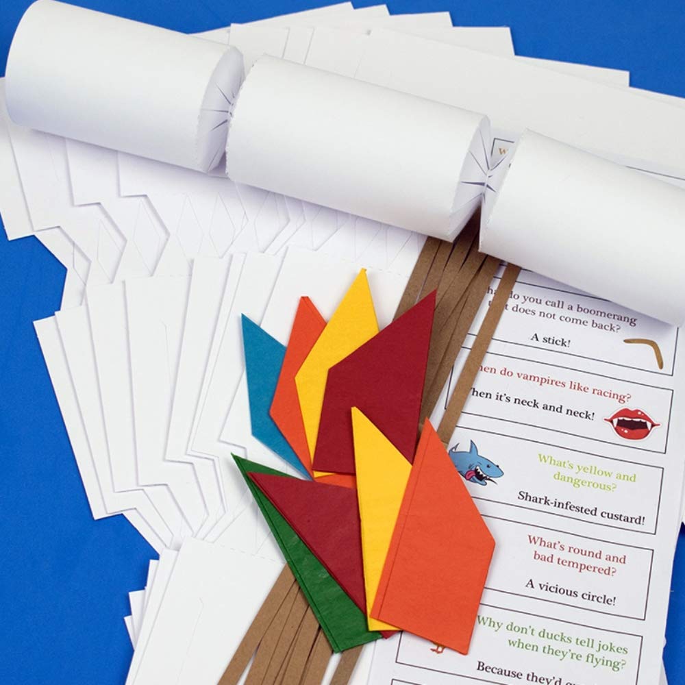 Bespoke by Crafty Capers 30 White Crackers | Basic Make & Fill Your Own | DIY Recyclable Cracker Kit