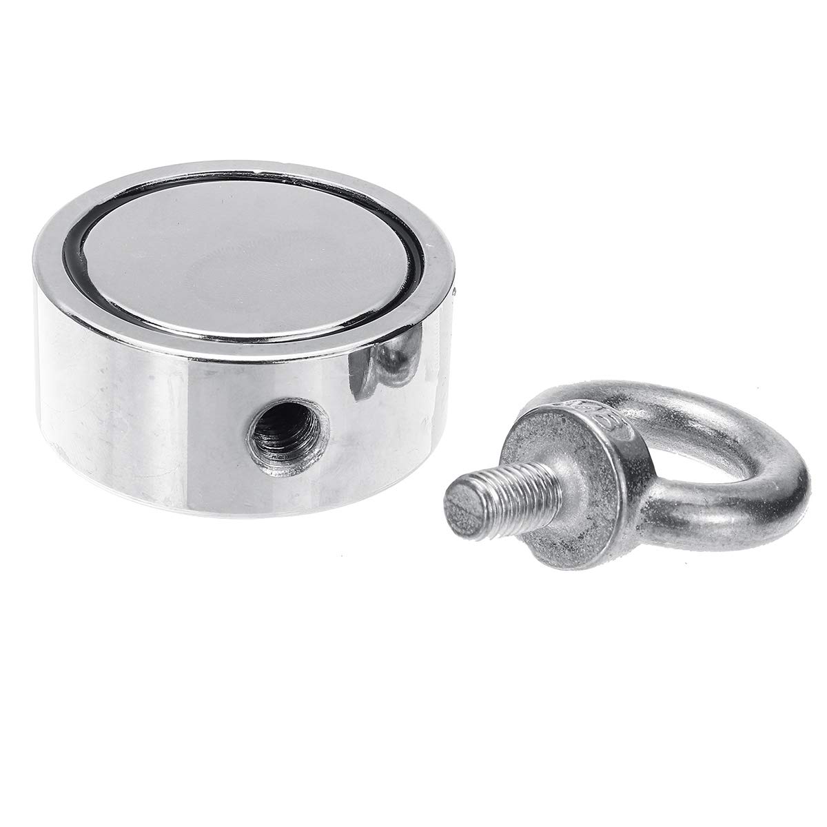 KingLan 160Kg D48Mm Doppio Lato Neodymium Magnete Pesca Metallo Mare Caccia Recupero Magnete