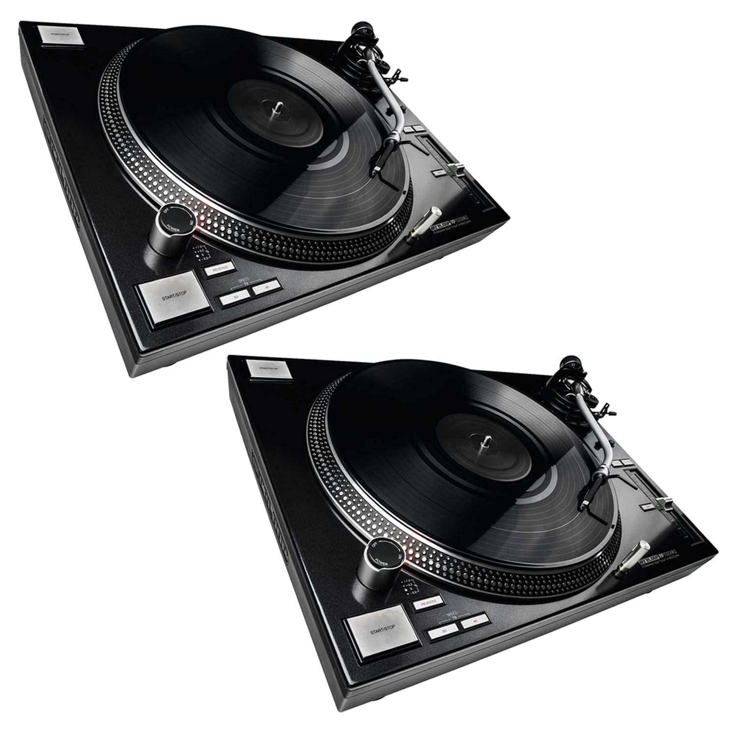 Amazon | (2) Reloop RP-7000 MK2 (ブラック) ターンテーブルセット