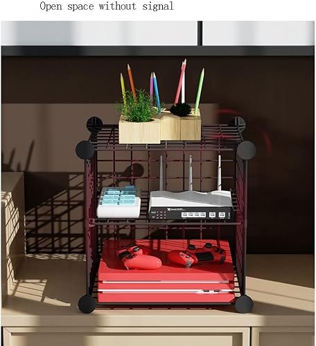 Miniatura 2 de Soporte flotante para estante enrutador, estante inalámbrico para módem WiFi, estante de almacenamiento para almacenamiento doméstico para objetos