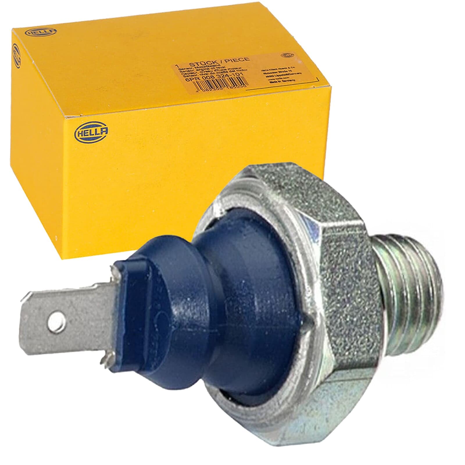 HELLA 6ZL 008 280-061 Interruttore a pressione olio, 12V, 1a... poli, Spina piatta, Apritoio