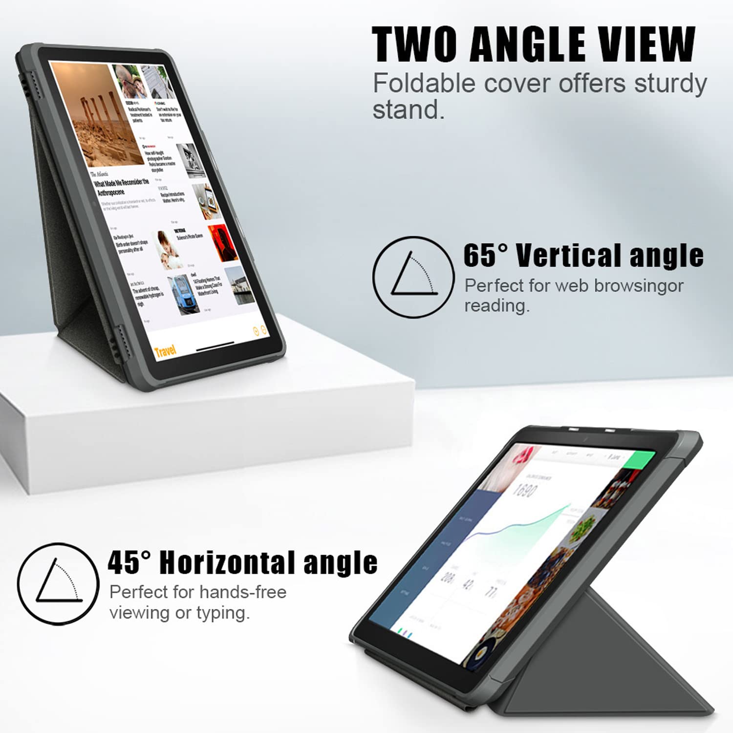 Lobwerk - Custodia per Lenovo Yoga Smart Tab YT-X705F da 10,1, con Funzione di Supporto e spegnimento Automatico Rosso 02