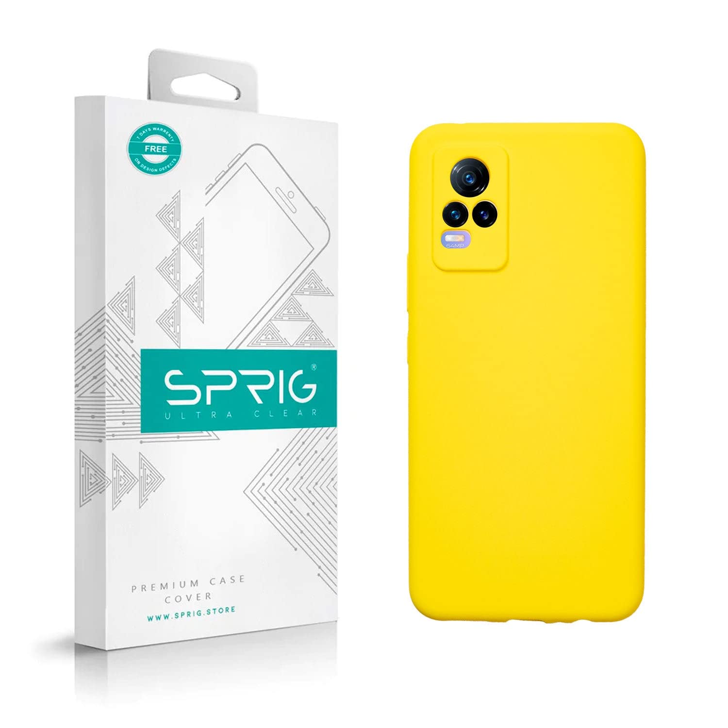 SPRIG Compatible with VIVO Y73 Phone Liquid Silicone Cover Premium Back Cover Drop Tested Shock Proof Mobile Case for Men, Women, Boys and Girls with Camera Protection (Shining Yellow) (B0BBGQV5F4) Amazon Price History, Amazon Price Tracker