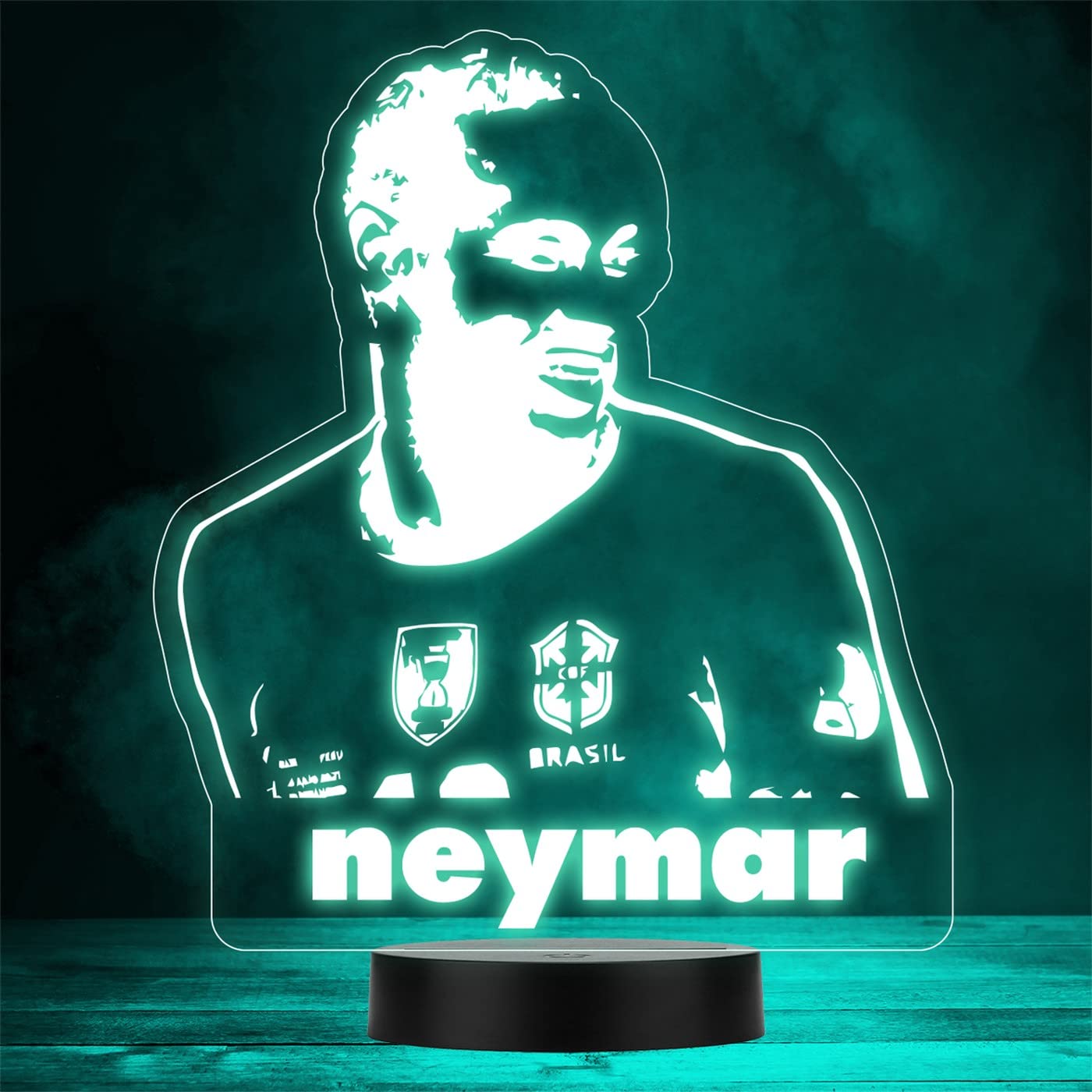 Fingerprint Designs Neymar Football Fan World Cup Personalised Gift Colour Change LED Night Light