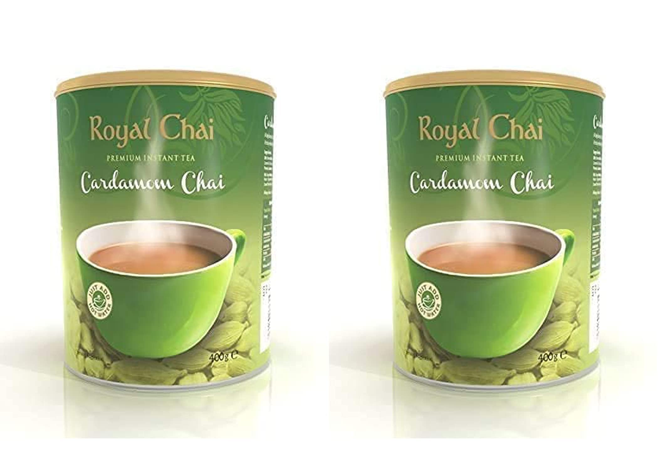 Royal Chai Elaichi Unsweetened Tubs 400 g (Pack of 2)