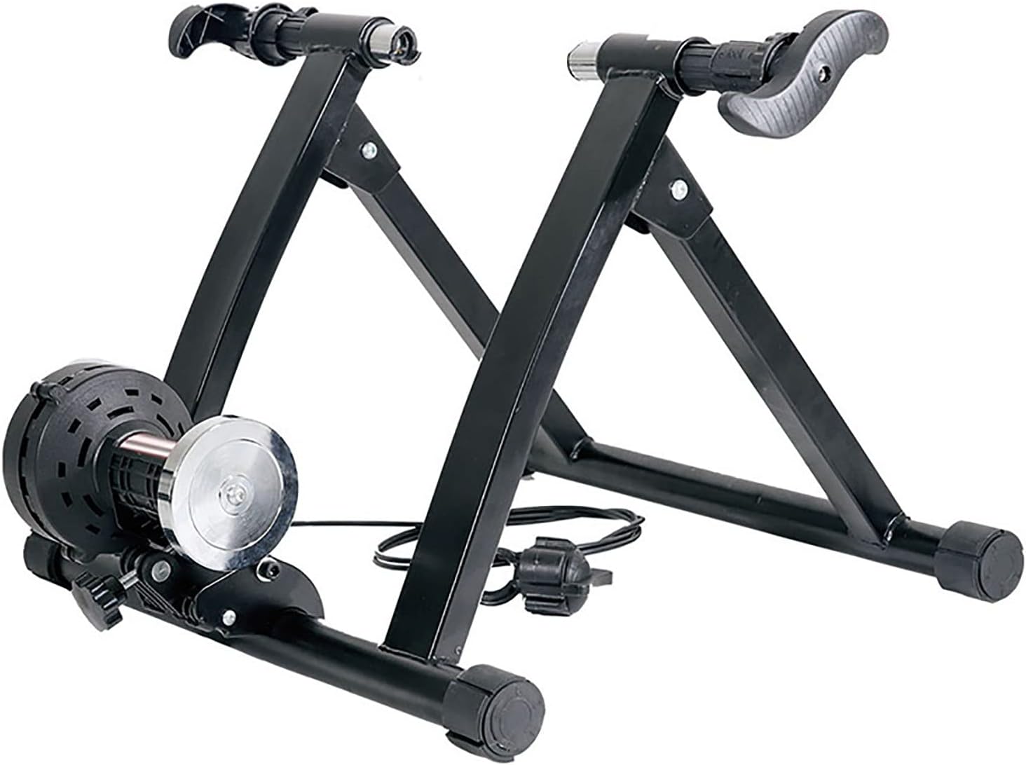 Bike Turbo Trainer Trainer Stand, Stationary Exercise Bike Training Stand, Folding Steel Frame, Variable Resistance Magnetic Indoor Bike Trainer for Road & Mountain Bicycles