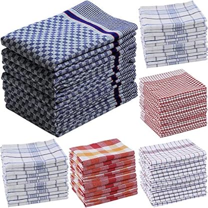 Heim24h 5er-Set Geschirrtücher 100 x 50 cm, Grau, Küchentücher aus 100% Baumwolle