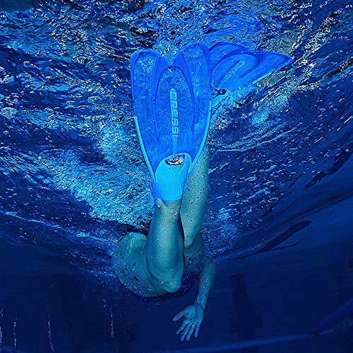 Image of Cressi Adult Snorkeling Fins with Self-Adjustable Comfortable Full Foot Pocket | Perfect for Traveling | Agua