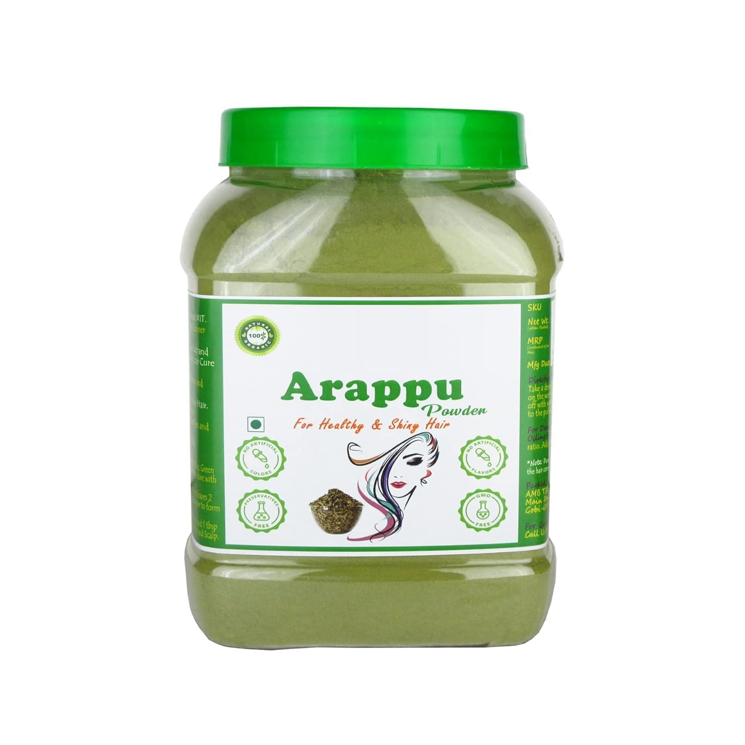 PB 100% Natural Arappu Powder for Herbal Hair Wash - (250g)
