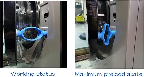 Miniatura 4 de Soporte para puerta de lavadora, previene la humedad y el moho. Ayuda a que tu lavadora se seque correctamente para evitar olores (gris oscuro)