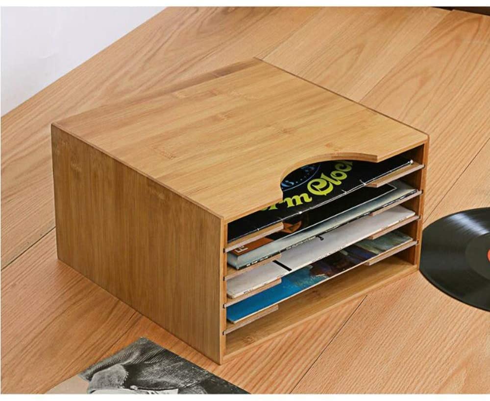 BA 40 Mobile espositore in vero legno di Bamboo per circa 40 dischi LP 33 giri
