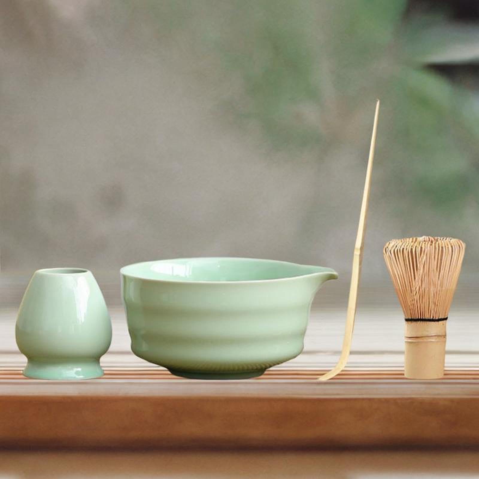 ATORSE™ 4 Pieces Tea Set Tea Making Tools Set Chinese Bamboo Matcha Whisk and Holder Green|Home & Garden|Food & Beverages|Tea 2