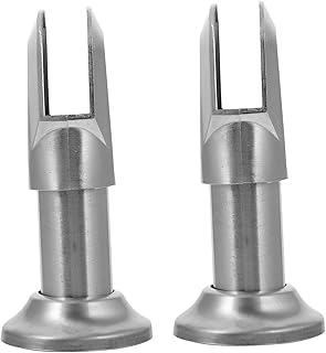 Mobestech 2 Pcs Partition Bracket Feet Toilet Stand Carassosories Wall Mounts Toilet Partition Bracket Restroom Partition Fittings Restroom Alloy Support Leg Restroom Supply Silver Furniture
