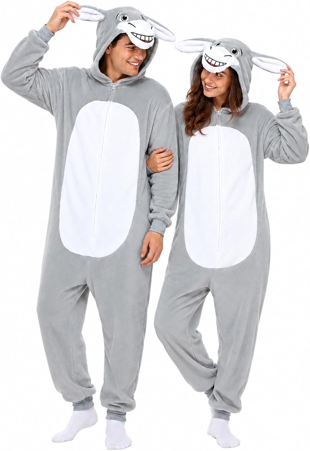 Animal Onesie Pajamas Unisex Adult - Animal One Piece Costume for Halloween Cosplay, Party, Lounging & Sleepwear