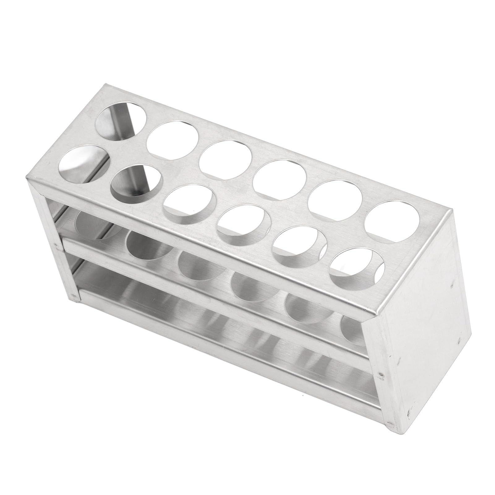 Support de Tubes à Essai en Acier Inoxydable, 20 Trous pour Tubes de Φ10-20mm, Multifonctionnel avec Surface Hautement Polie (23mm 12 trous)