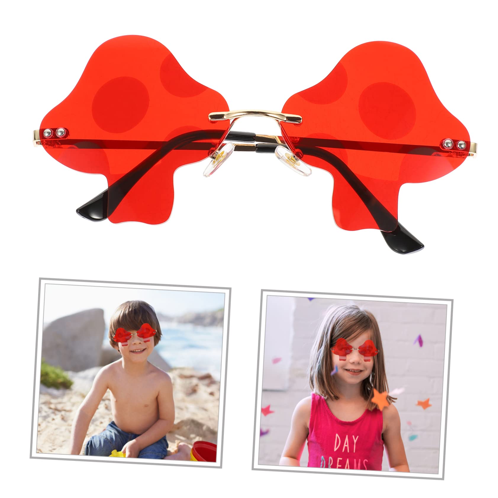 VANZACK Elegant Mushroom Sunglasses Lightweight Compact Ideal for Prom Party Beach