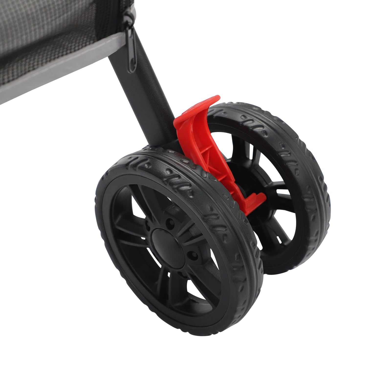 Transportín para perros con ruedas, mochila plegable para perros con función de carro, paneles de malla transpirable con red elevada para viajes y excursiones con perro o gato (gris y
